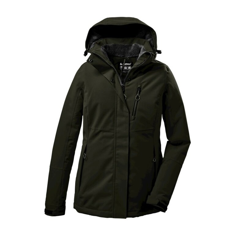 Killtec Winterjacke KOW 140 mit Kapuze (wasser- und winddicht) olivegrün Damen
