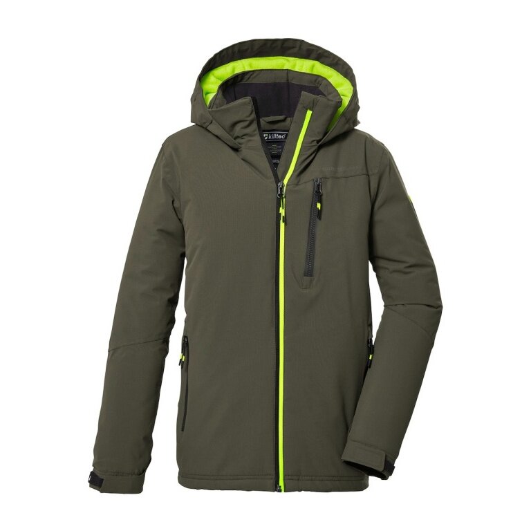 Killtec Winterjacke KOW 159 mit Kapuze (Funktionsjacke, wind- und wasserdicht) olivegrün Jungen