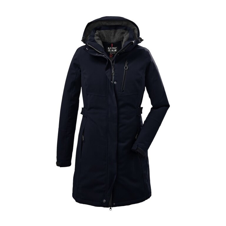 Killtec Wintermantel mit abzippbarer Kapuze (wasser- und winddicht, Parka) dunkelnavyblau Damen