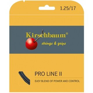 Besaitung mit Tennissaite Kirschbaum Pro Line No II (Haltbarkeit+Kontrolle) schwarz