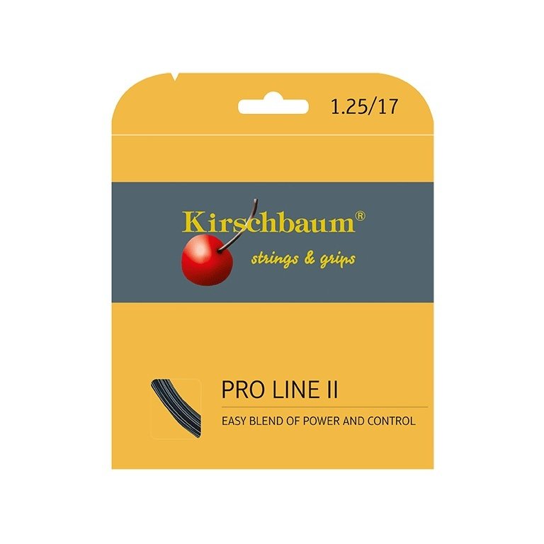 Besaitung mit Tennissaite Kirschbaum Pro Line No II (Haltbarkeit+Kontrolle) schwarz