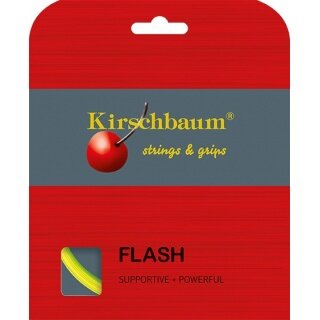 Kirschbaum Tennissaite Flash (Haltbarkeit+Power) gelb 12m Set