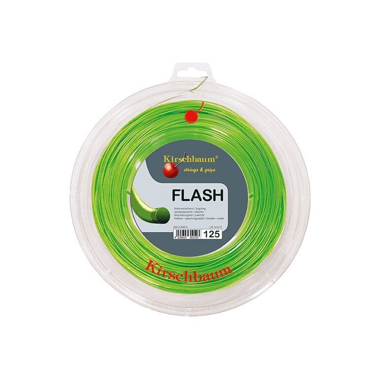 Kirschbaum Tennissaite Flash (Haltbarkeit+Power) limegrün 200m Rolle