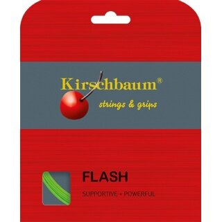 Kirschbaum Tennissaite Flash (Haltbarkeit+Power) lime 12m Set