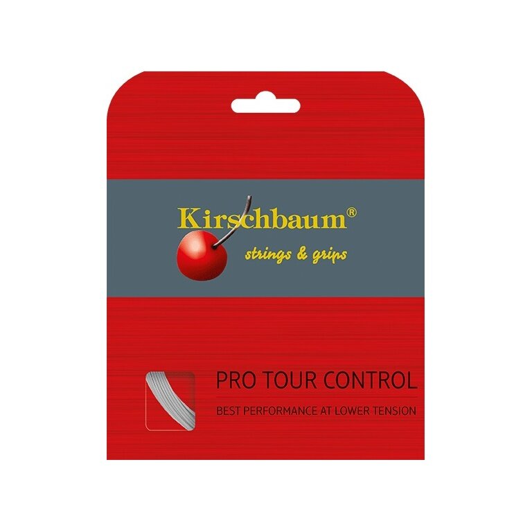 Kirschbaum Tennissaite Pro Tour Control (Haltbarkeit+Kontrolle) silber 12m Set
