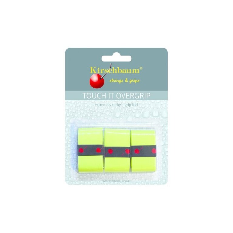 Kirschbaum Overgrip Touch it 0.5mm (extreme Griffigkeit) gelb 3er