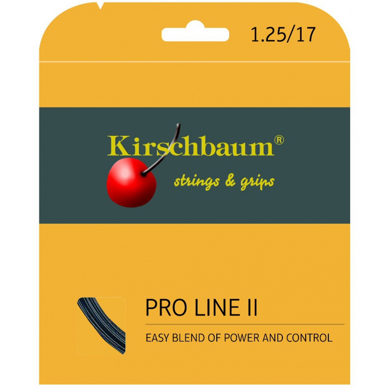 Kirschbaum Tennissaite Pro Line No II (Haltbarkeit+Kontrolle) schwarz 12m Set