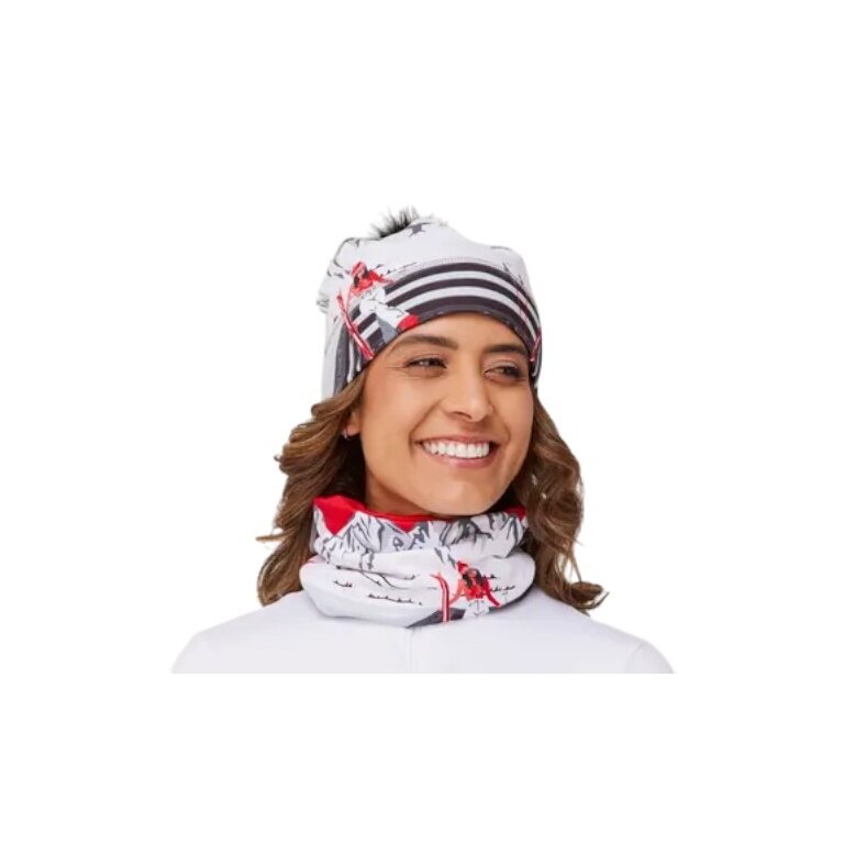 Krimson Klover Mütze (Pompon) Apres Anyone Beanie - weiss/schwarz/rot Damen - 1 Stück