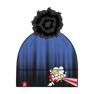 Krimson Klover Mütze (Pompon) Pop Art Beanie - blau/schwarz Damen - 1 Stück