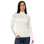 Krimson Klover Sweater Pullover Summit 2.0 Zip Neck (Merinowolle) weiss Damen