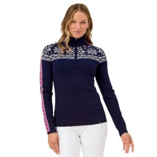 Krimson Klover Sweater Pullover Summit 2.0 Zip Neck (Merinowolle) navyblau Damen