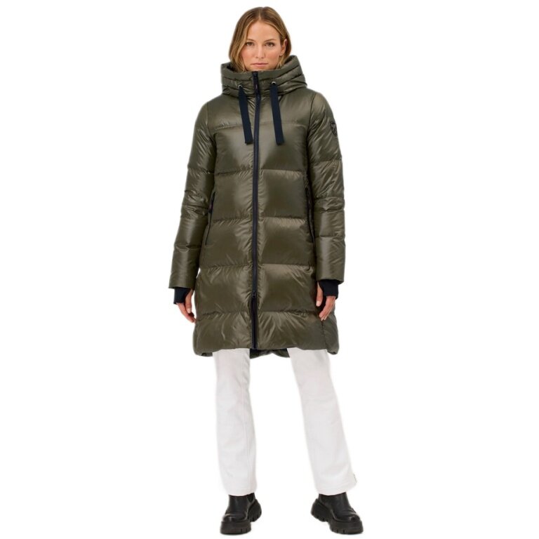 Krimson Klover Winter-Daunenmantel Compass Long Down (mit Kapuze, wärmeisolierung) huntergrün Damen