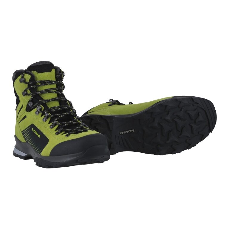 Lowa Wanderschuhe Vigo GTX (Trekking, Spaltleder-Textil, wassderdicht) limonegrün/schwarz Herren