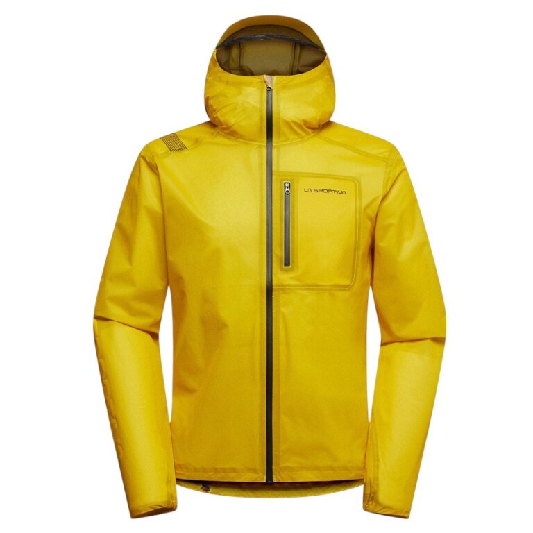 La Sportiva Trail-Laufjacke Ethereal Pro (Hardschell, wasserdicht) gelb Herren