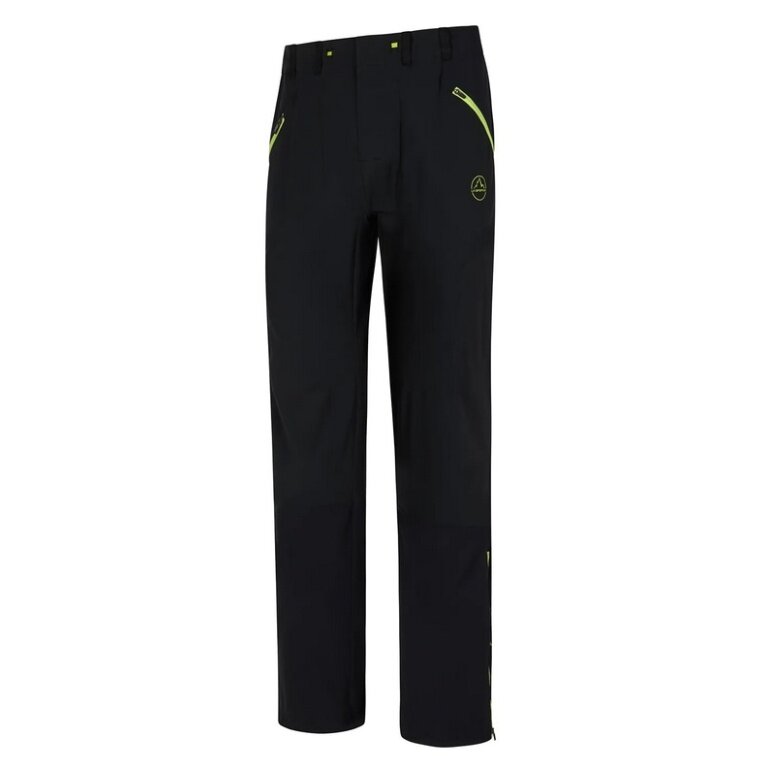 La Sportiva Wanderhose Monument Pant (elastischer Bund mit Kordelzug) lang schwarz/lime Herren