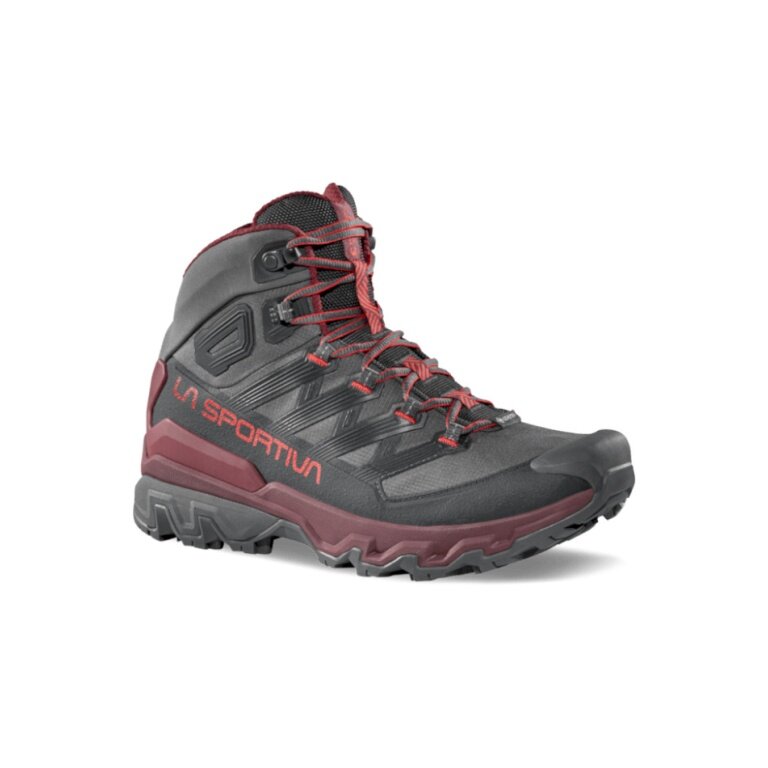 La Sportiva Trekking-Wanderschuhe Ultra Raptor 3 Mid GTX (wasserdicht) carbongrau/rot Herren