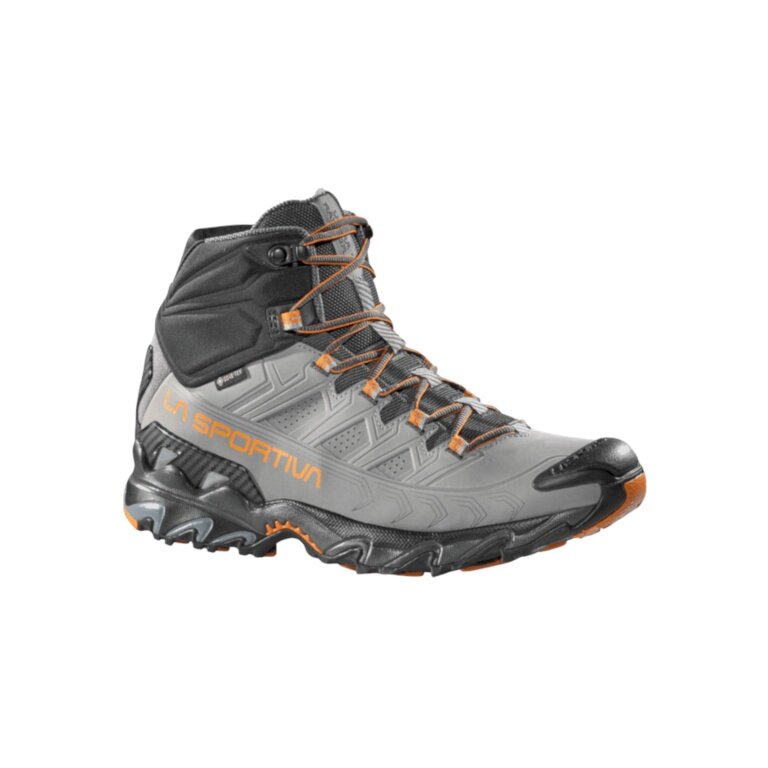 La Sportiva Wanderschuhe Ultra Raptor II Mid Leather GTX (Fast-Hiking, Nubukleder, wasserdicht) grau Herren