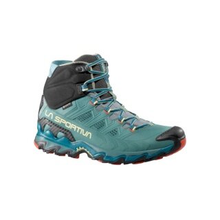 La Sportiva Trail-Laufschuhe Ultra Raptor II Mid Leather GTX (Nubukleder, wasserdicht) grün/schwarz Damen