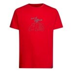 La Sportiva Wander-/Freizeit Tshirt Cinquecento - Out of Office - (Baumwolle) rot Herren