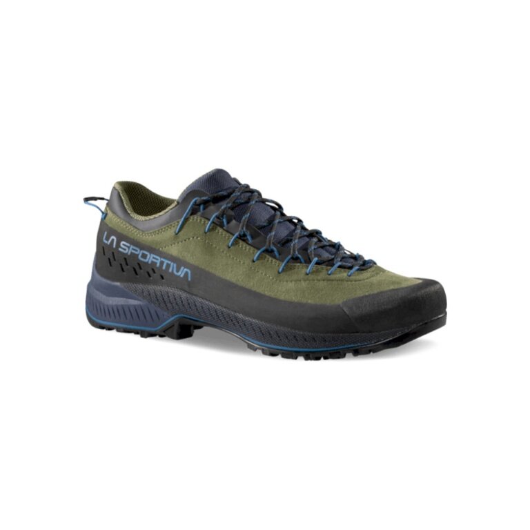 La Sportiva Wanderschuhe TX 4 Evo (Zustieg, Wildleder) dunkelgrün/skyblau Herren