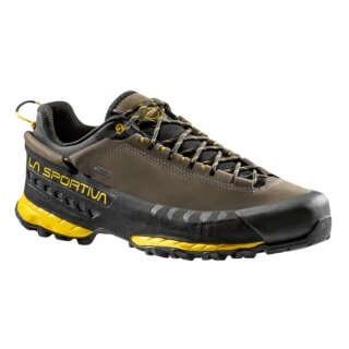 La Sportiva Wanderschuhe TX 5 Low GTX (Nubuckleder, Zustieg, wasserdicht) carbongrau/gelb Herren