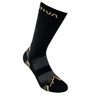 La Sportiva Wandersocke Hiking Socks (Merinowolle) schwarz/gelb - 1 Paar