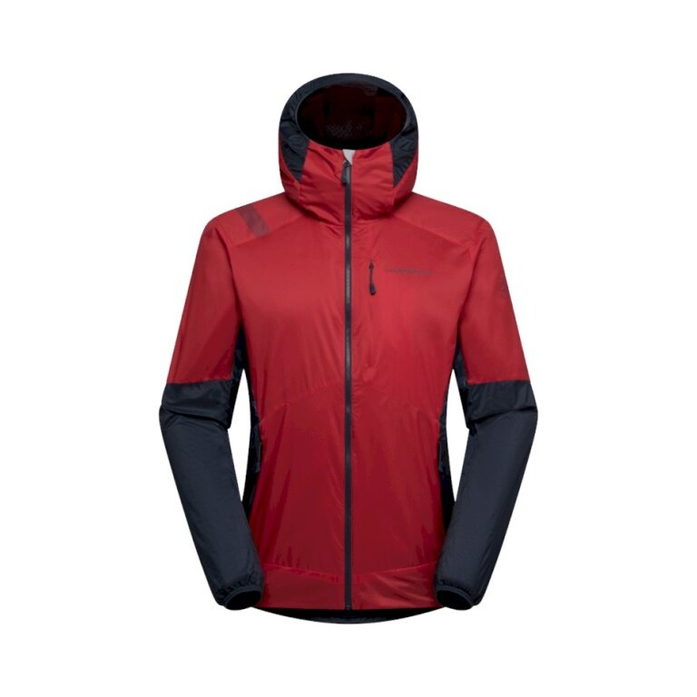 La Sportiva Wanderjacke Across Lite (Isolationsjacke, winddicht, atmungsaktiv) rot/skyblau Herren
