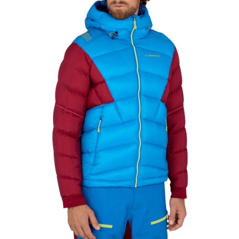 La Sportiva Winterjacke Supercouloir 1000 Down (Bergsteigen, sehr warm) blau/sangriarot Herren