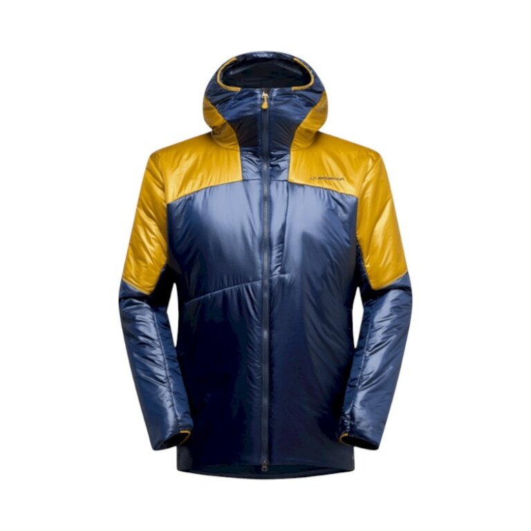 La Sportiva Winterjacke Supercouloir Primaloft Parka (PrimaLoft Gold Insulation, winddicht) dunkelblau/savanagelb Herren