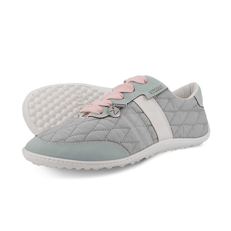 Leguano Barfussschuhe Sneaker Nightstep (flexible Sohle, pures Barfußgefühl) grau/mint