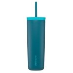 LifeStraw Thermobecher Go Steel Tumbler Isolierter aus Edelstahl, mit Wasserfilter, mit Trinkhalm - tealblau - 500 ml