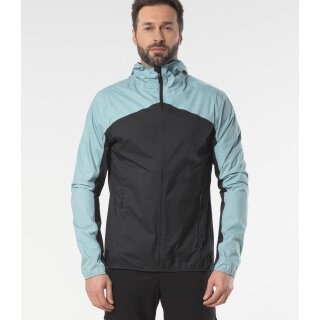 Löffler Regenjacke Aquavent WPM Pocket Hooded Jacket (wasserdicht, winddicht) schwarz/blau Herren