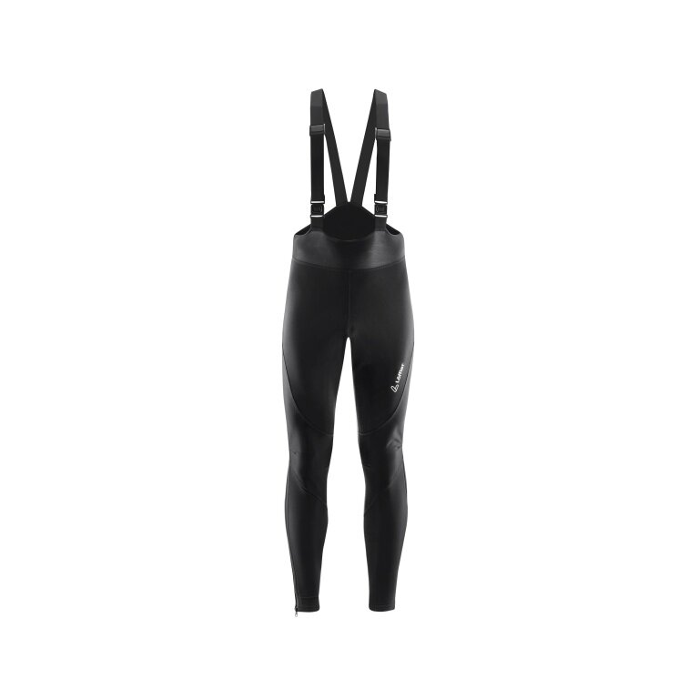 Löffler Fahrradhose Warm-Up Bib Tights AB Warm (winddicht, atmungsaktiv) lang schwarz Herren