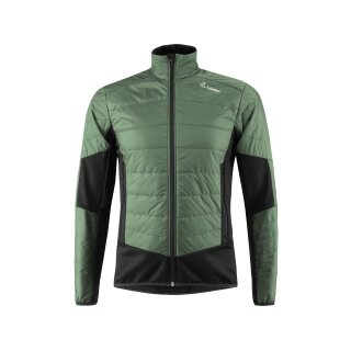 Löffler Hybrid-Laufjacke Athletico PL60 (atmungsaktiv, wärmeisolierend) grün/schwarz Herren