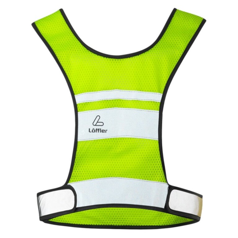 Löffler Reflex-Weste (Fluoreszierendes Mesh, reflektierende Details) neongelb Herren