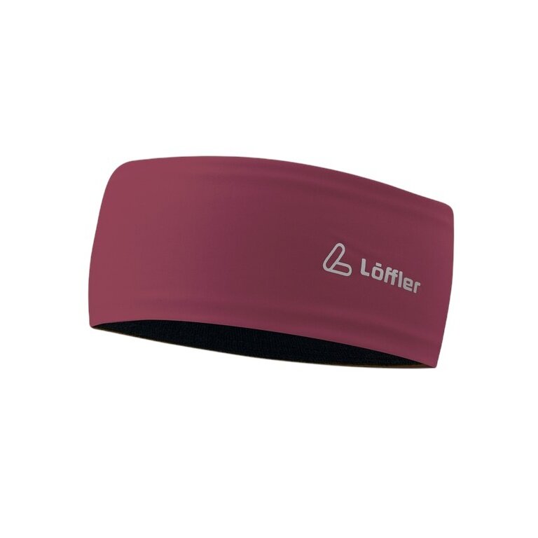 Löffler Stirnband Mono Headband (wärmeisolierend, hochelastisch) weinrot