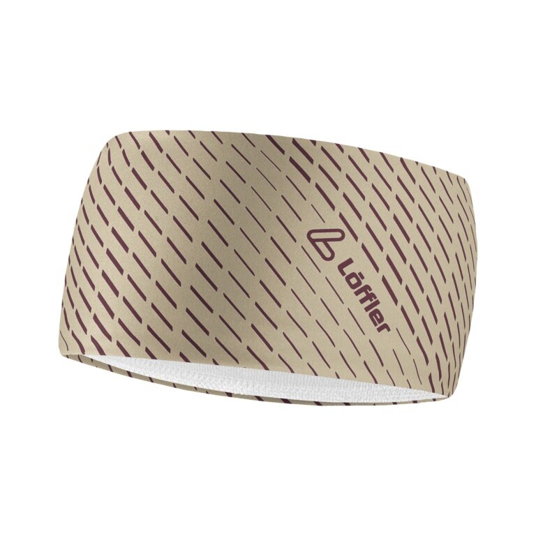 Löffler Stirnband Snowstorm Design Headband (wärmeisolierend, hochelastisch) beige/braun