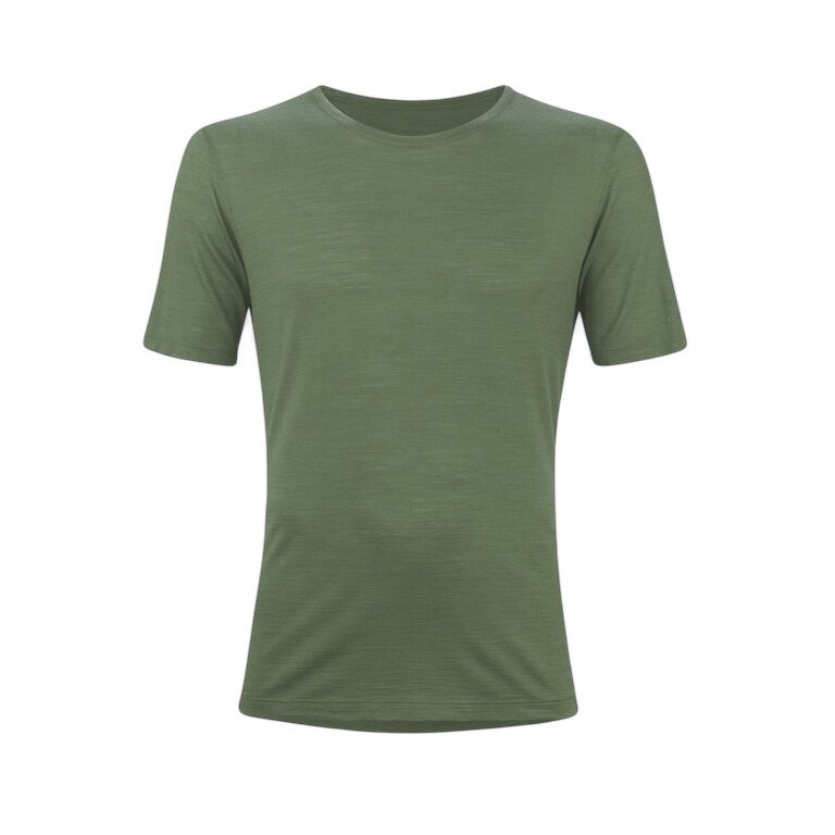 Löffler Wander-/Freizeit Tshirt Merino-Tencel (Merinowolle, atmungsaktiv) pinegrün Herren