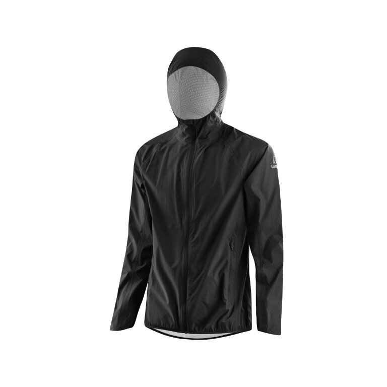 Löffler Kapuzenjacke Hooded WPM Pocket (wasserabweisend, winddicht) schwarz Herren