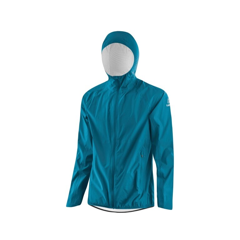 Löffler Kapuzenjacke Hooded WPM Pocket (wasserabweisend, winddicht) blau Herren