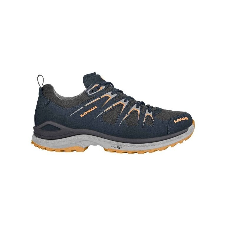 Lowa Wanderschuhe Innox Evo Low GTX (Outdoor-Fitness, Mikrofaser, wassderdicht) stahlblau/mandarine Damen