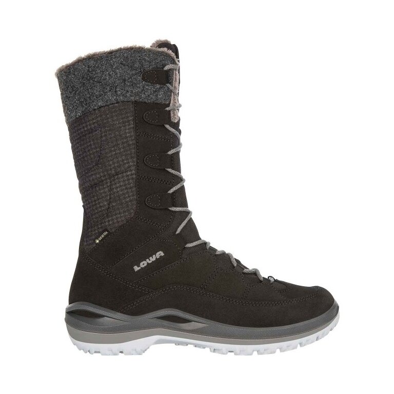 Lowa Winterstiefel Alba III GTX (Veloursleder, wasserdicht) schwarz/grau Damen