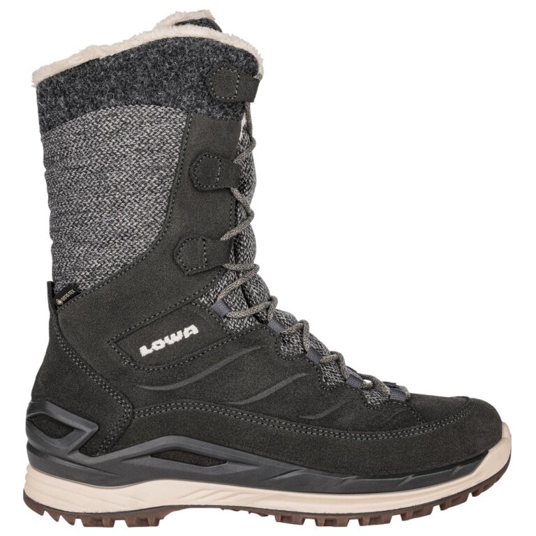 Lowa Winterstiefel Barina EVO GTX (Veloursleder, wasserdicht) 2025 anthrazitgrau/champagner Damen