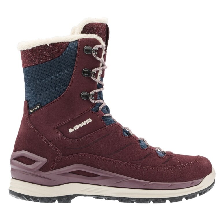 Lowa Winterstiefel Calceta EVO GTX (Veloursleder, wasserdicht) 2025 rot/navyblau Damen