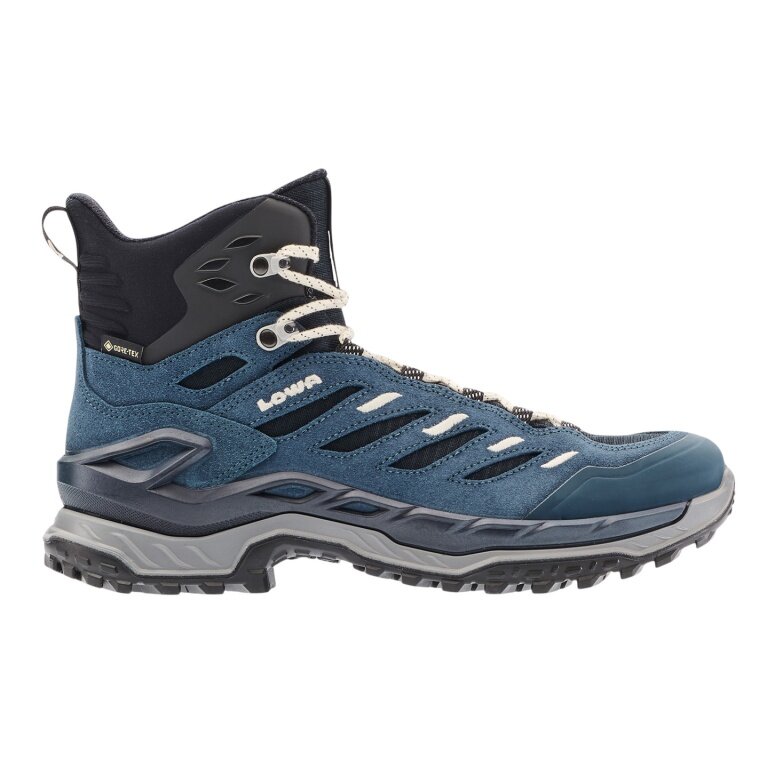 Lowa Wanderschuhe Innovo Mid GTX (All-Terrain, Veloursleder, wasserdicht) blau/grau Damen