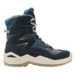 Lowa Winterstiefel Lino GTX High (Veloursleder/Textil, wasserdicht) 2025 navyblau/dune Kinder