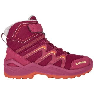 Lowa Winterschuhe Maddox Warm Mid GTX (Textil/Synthetik, wasserdicht) 2025 beere/orange Kinder