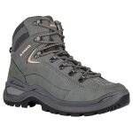 Lowa Wanderschuhe Renegade EVO LL Mid (All-Terrain, Nubukleder) graphitgrau/aprikose Damen