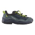 Lowa Wanderschuhe Wandax LO GTX (Veloursleder/Synthetik, wasserdicht) dunkelpetrol/lime Kinder