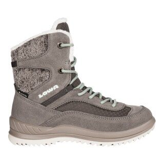 Lowa Winterstiefel Ella High GTX (wasserdicht) steingrau/mint Kinder